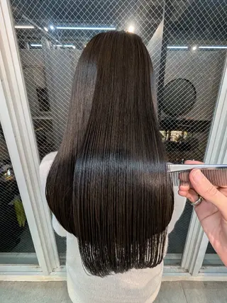 セミロング パーマ Mood hair salon所属・髪質改善.縮毛矯正 ×韓国ヘアyukiのヘアスタイル