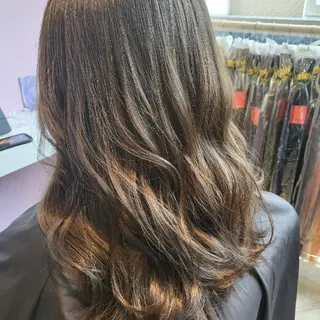 セミロング カラー ヘアアレンジ ナカシマ  アユミのヘアスタイル