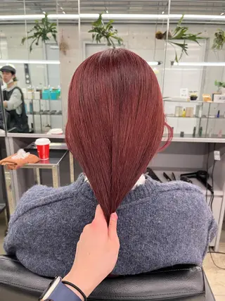 セミロング カラー ダブルカラー/ ケアブリーチ/クニトのヘアスタイル