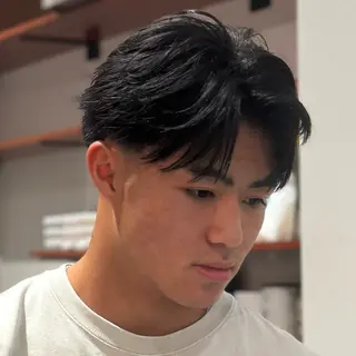 ショート パーマ メンズ 金山駅前メンズカット モデル募集 青島永透のヘアスタイル