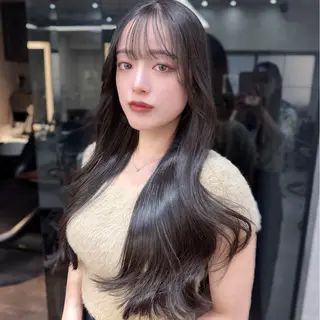 ロング レイヤー、美髪矯正 🌹韓国ヘア芹奈のヘアスタイル