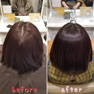 ショート パーマ とみー 艶カラー/  大人女性のお悩み相談のヘアスタイル