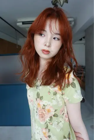 セミロング カラー 暖色/パーマ 🌼クニトウメイのヘアスタイル