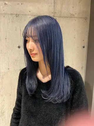 セミロング カラー ヘアアレンジ 傷ませないカラー・ ボブ・リクト💥のヘアスタイル