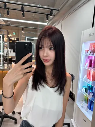 ミディアム カラー 【美髪矯正) 吉村　清志のヘアスタイル