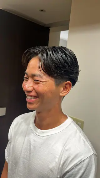 ミディアム メンズ ＢＡＲＢＥＲ koyoのヘアスタイル
