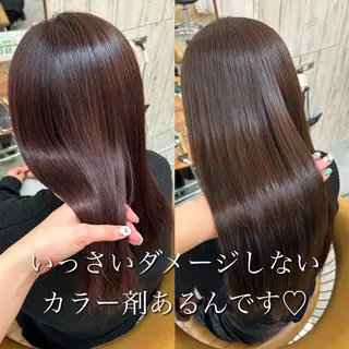 ロング 🩵縮毛矯正/ブリー チ/髪質改善/いつかのヘアスタイル