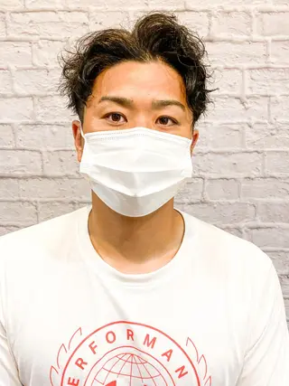 ショート カラー パーマ メンズ お客様満足度NO.1 小林真弥のヘアスタイル