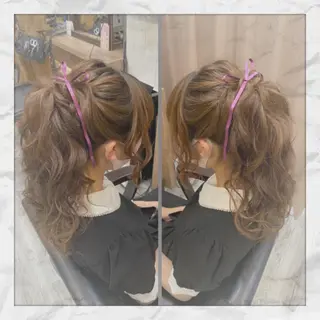 ロング ヘアアレンジ ヘアセット/着付け 𓇼 松本 夏美𓇼のヘアスタイル