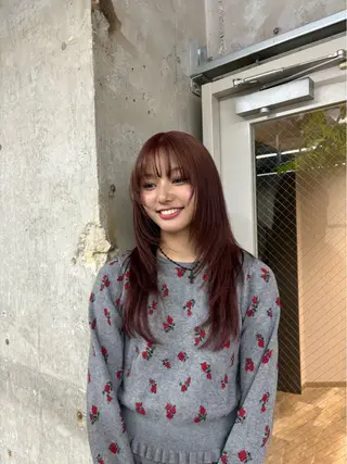 ロング カラー 大下 心渚 /髪質改善/艶カラーのヘアスタイル