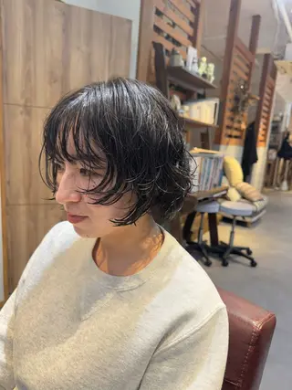 カラー パーマ Revie  hair所属・Hiyori/透明感 矢場町/栄のヘアスタイル