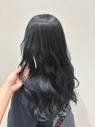 ロング カラー 暖色系カラー/高発色 カラー/本間陽南のヘアスタイル