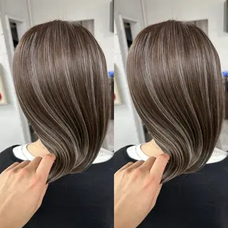 セミロング カラー ヘアアレンジ 久米 治仁のヘアスタイル