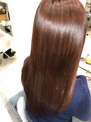 ロング カラー 縮毛矯正/髪質改善/ ブリーチ/東陽町✨のヘアスタイル