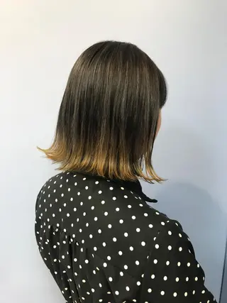 ミディアム カラー 艶カラー ⭐️田中真緒のヘアスタイル