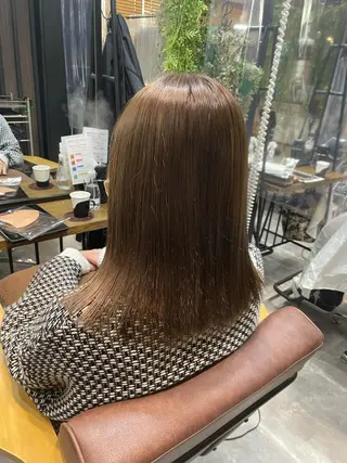 セミロング REI 🫧 暖色カラー/ボブのヘアスタイル