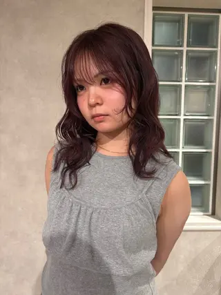 カラー mao 暖色 海外風カラー🌿❤️のヘアスタイル