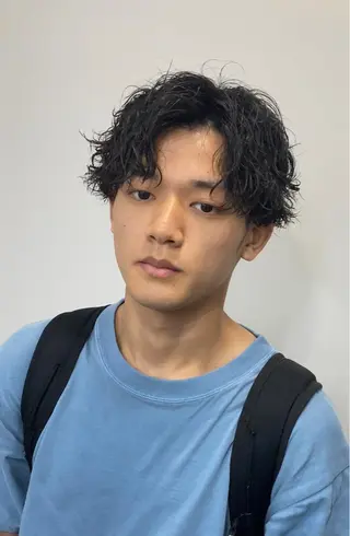 ショート パーマ メンズ sunc所属・レイヤーカット ワンホンヘアそうたのヘアスタイル