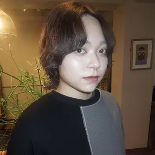 ミディアム カラー タマキ/似合わせ カット/Wカラーのヘアスタイル