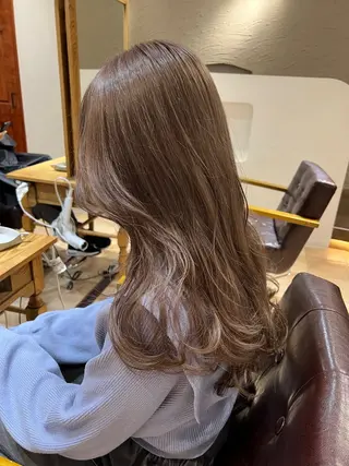 セミロング カラー 🥀韓国ヘア🥀 宮津真菜のヘアスタイル