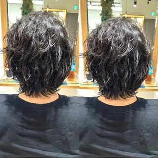 ミディアム パーマ メンズ スズキ マリのヘアスタイル
