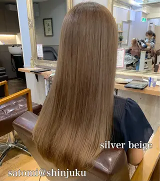 ロング 淡色ふんわりhair 新宿satomiのヘアスタイル