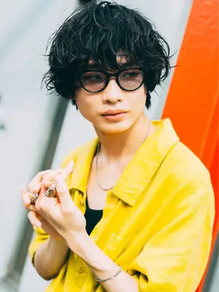 ミディアム パーマ メンズ特化/パーマ /フェード/洋輔のヘアスタイル