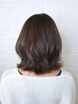 ミディアム カラー エイジングケア特化 美容師✂️山崎竜二のヘアスタイル