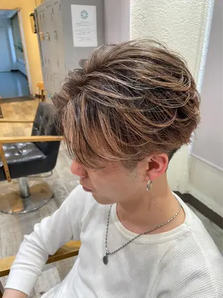 ショート カラー メンズ okada riruのヘアスタイル