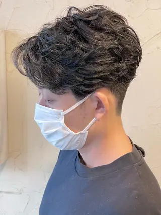 ショート カラー パーマ メンズ メンズ特化/パーマ指 名No.1/百瀬太郎のヘアスタイル