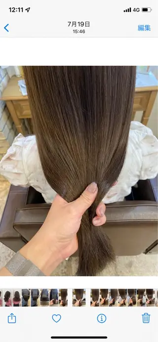 セミロング 似合わせレイヤーカッ ト🩶瀧本美咲のヘアスタイル