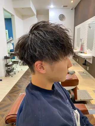 パーマ メンズ 松原 麗玖人のヘアスタイル