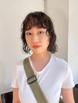 ショート パーマ ボブパーマ/パーマ ウルフパーマのヘアスタイル