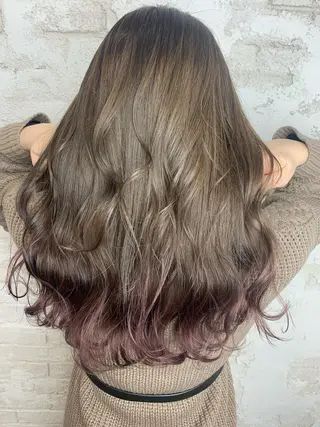ロング カラー 🎀モテ髪ミルクティ ー🎀yasunaのヘアスタイル