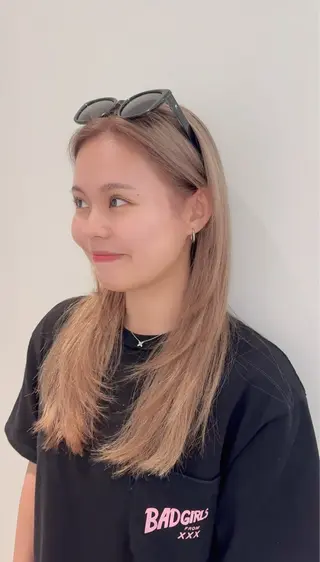 ロング カラー 笠原 健人のヘアスタイル