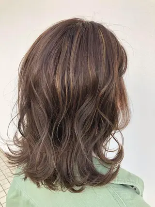 セミロング カラー ⚡️メンズ/波巻き/ 片岡篤宣/水戸⚡️のヘアスタイル