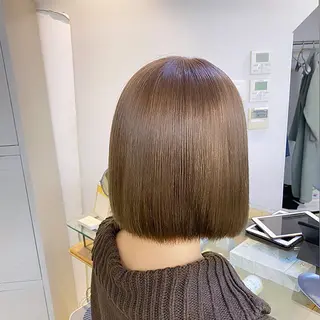ショート カラー パーマ ヘアアレンジ メンズ キッズ ネイル マツエク・マツパ アイブロウ 暖色系/透明感 治野心のヘアスタイル