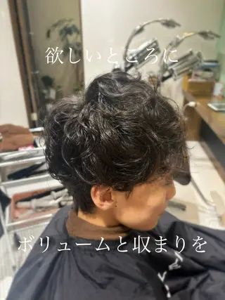 ミディアム パーマ メンズ レイヤーカット/艶髪 /パーマaikoのヘアスタイル