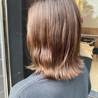ミディアム カラー ボブ/ハイトーン 立川loose 下田のヘアスタイル