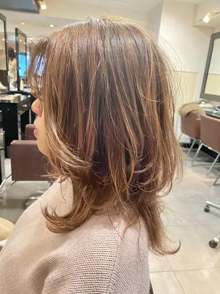 ミディアム カラー ⭕️メンズパーマ⭕️ 山口　裕太郎のヘアスタイル