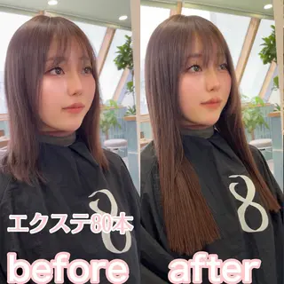 ロング カラー MOE🐈‍⬛🎀 エクステ/ワンホンのヘアスタイル
