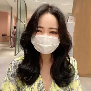 ミディアム 韓国ヘア🇰🇷髪質 改善たけるのヘアスタイル