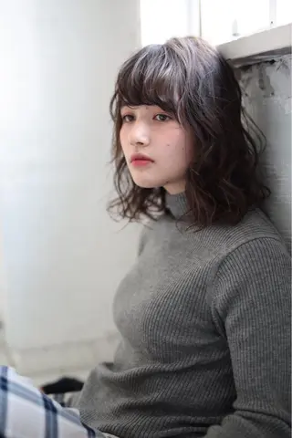 ミディアム カラー パーマ ヘアアレンジ メンズパーマの巨匠 鈴木純のヘアスタイル