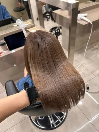 セミロング カラー HARUKI MINATO Japan 大宮店所属・縮毛矯正/ 髪質改善/石橋 魅仁のヘアスタイル