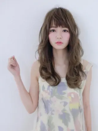 セミロング カラー パーマ Lucet所属・糸井 一輝のヘアスタイル
