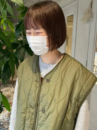 ミディアム カラー ベージュ🤎透明感 カラー🤎anriのヘアスタイル