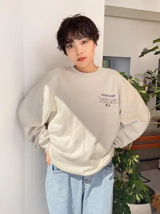 ショート パーマ* 顔まわり似合わせのヘアスタイル