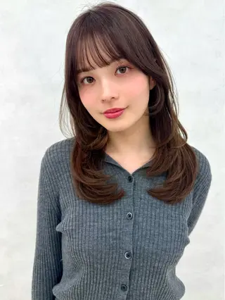 ミディアム 🇰🇷韓国ヘア🤍 副店長/栗田のヘアスタイル