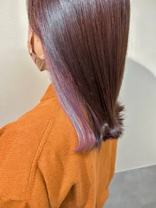 セミロング カラー 西 めぐみのヘアスタイル