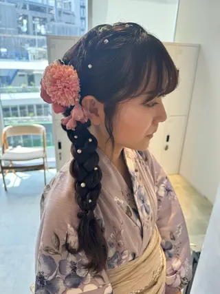 ヘアアレンジ 透明感カラー✨艶髪 制作🌱山根あゆみのヘアスタイル